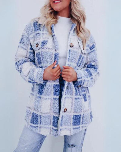 Elinara - Polar Fleece Plaid Jacket (Copy)