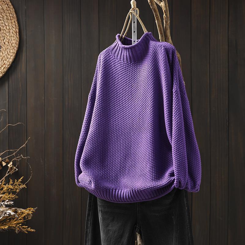 Noa - Trendy boucle knit oversized sweater for a chic and casual style