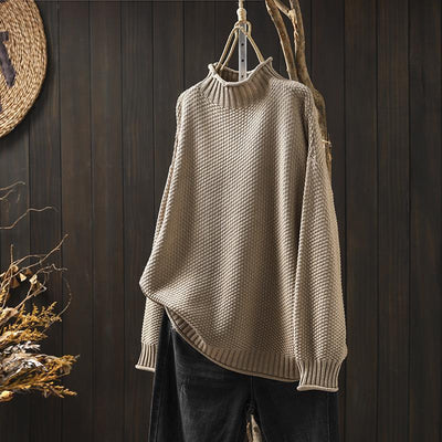 Noa - Trendy boucle knit oversized sweater for a chic and casual style