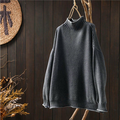 Noa - Trendy boucle knit oversized sweater for a chic and casual style